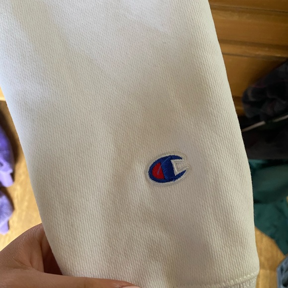 Champion women’s white reverse weave sweatshirt hoodie, GUC - Picture 3 of 5